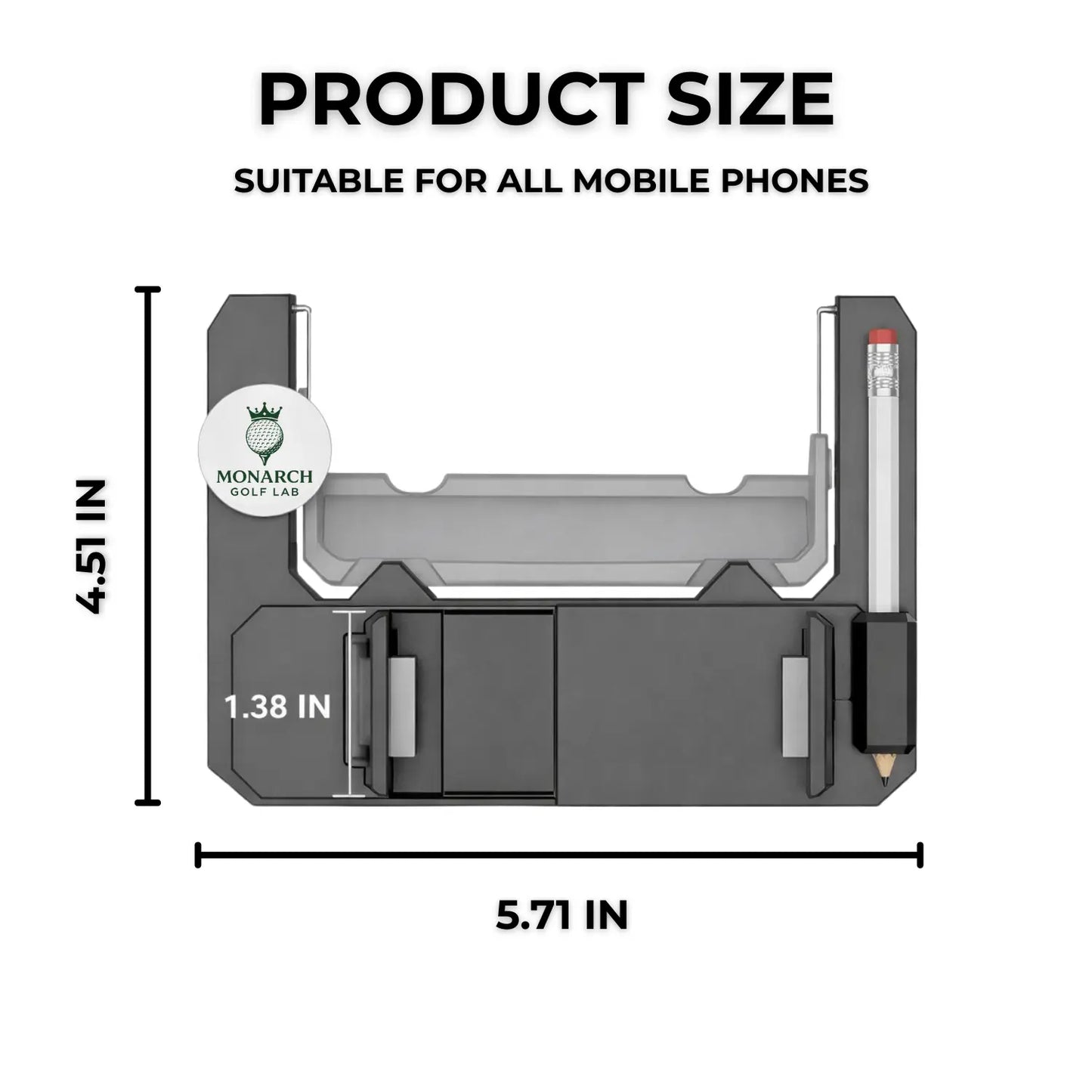 Golf Cart Steering Wheel Phone Mount - Flip-Up Cell Phone Holder for Club Car with Secure Grip and Easy Access