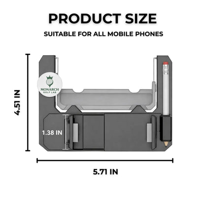 Golf Cart Steering Wheel Phone Mount - Flip-Up Cell Phone Holder for Club Car with Secure Grip and Easy Access