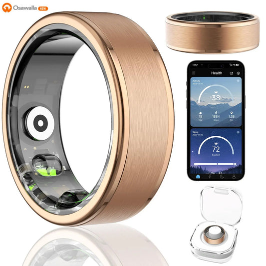 2026 Smart Health Tracking Ring for Men and Women, 5ATM Waterproof, Fitness and Sleep Monitor, No App Subscription Required